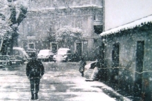 anni-60-piazza-mangani-a-feroleto-con-la-neve